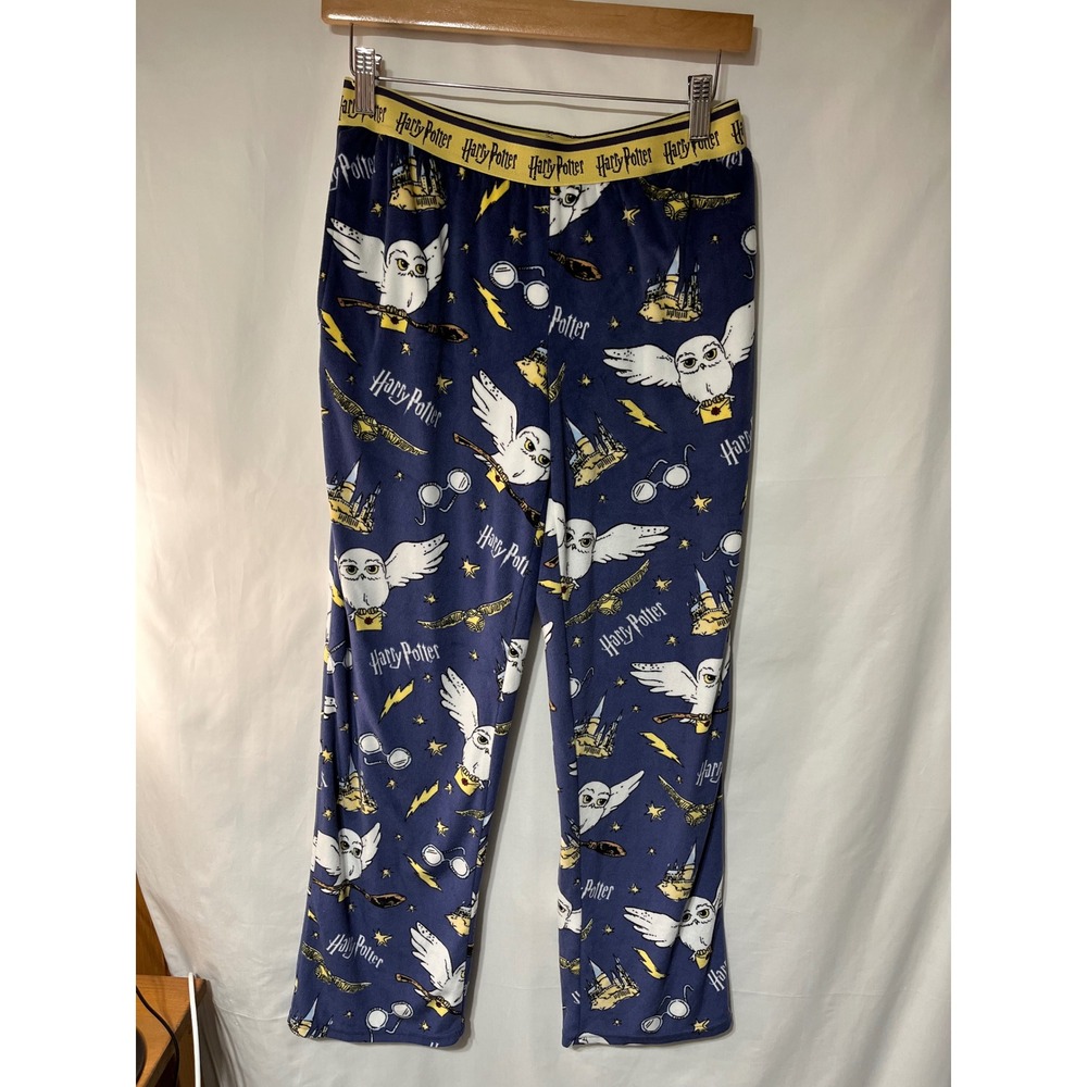 Harry Potter Kids Sleepwear Pajama Pants Owls Castle Lightning Bolt Size S